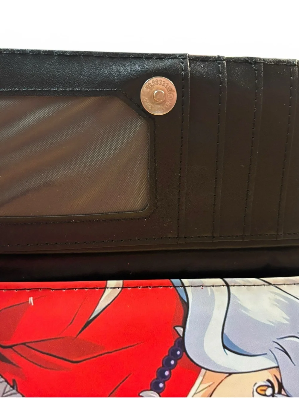 Inuyasha Anime Long Snap Closure Bifold Wallet - Red & White Graphic